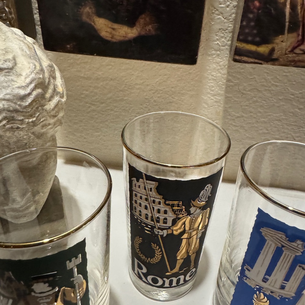 Libbey "Cities of the World" highball glasses London, Rome, Athens - Picture 4 of 6